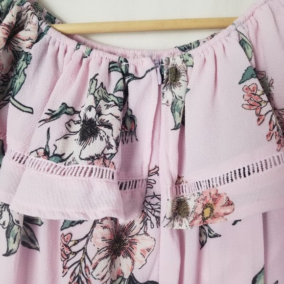 StreetWear Society floral off the shoulder dress size L (196) - Picture 9 of 11